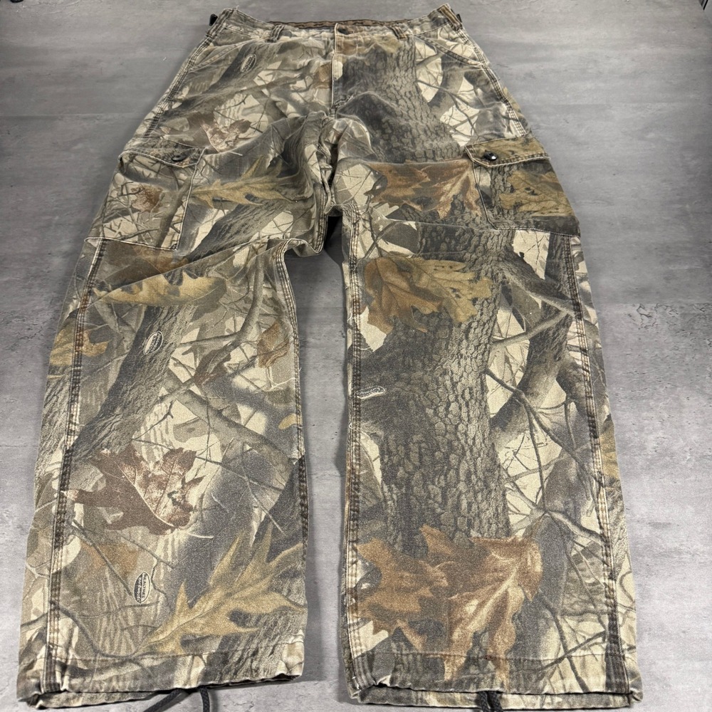 Realtree Cargo Pants‎ Mens 34 32 Regular Camo Hardwoods Hunting Outdoor Gorpcore